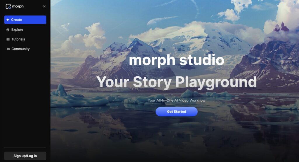 Morph Studio AI Operation screen