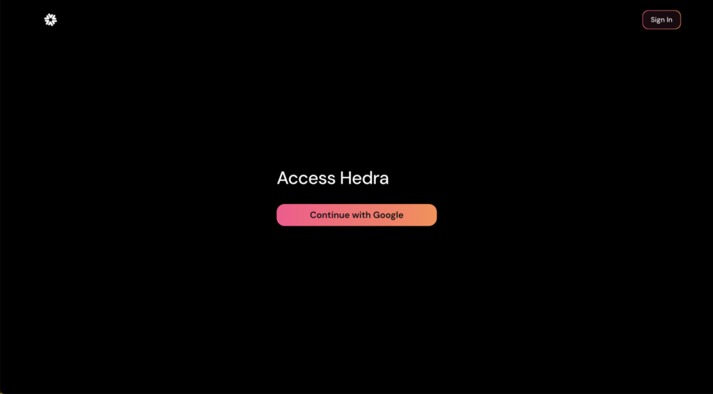 Hedra Operation screen